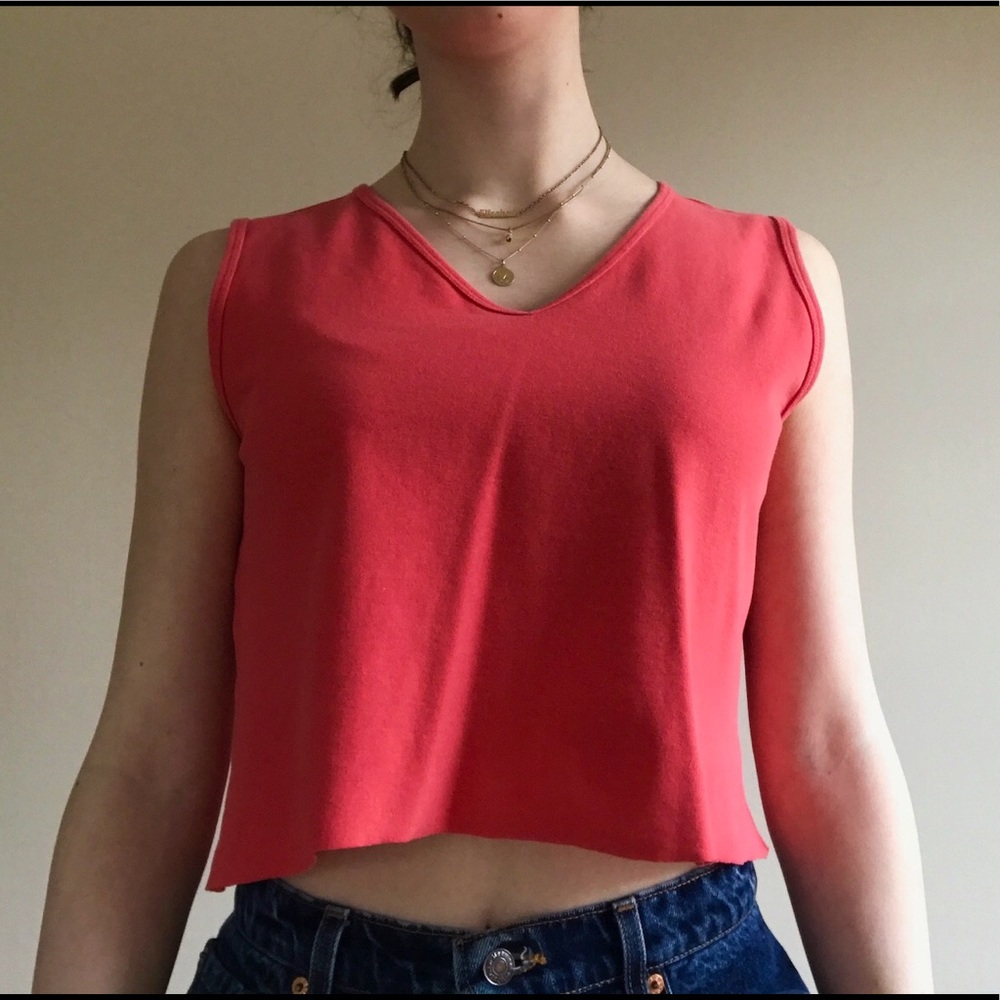 vintage raw hem tank